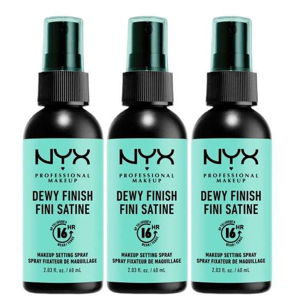 7992571760003548 Dewy Finish Setting Spray Trio zestaw utrwalaczy do makijażu 3x60ml - obrazek 1