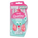 Quattro Smooth Sensitive jednorazowe maszynki do golenia dla kobiet 3szt