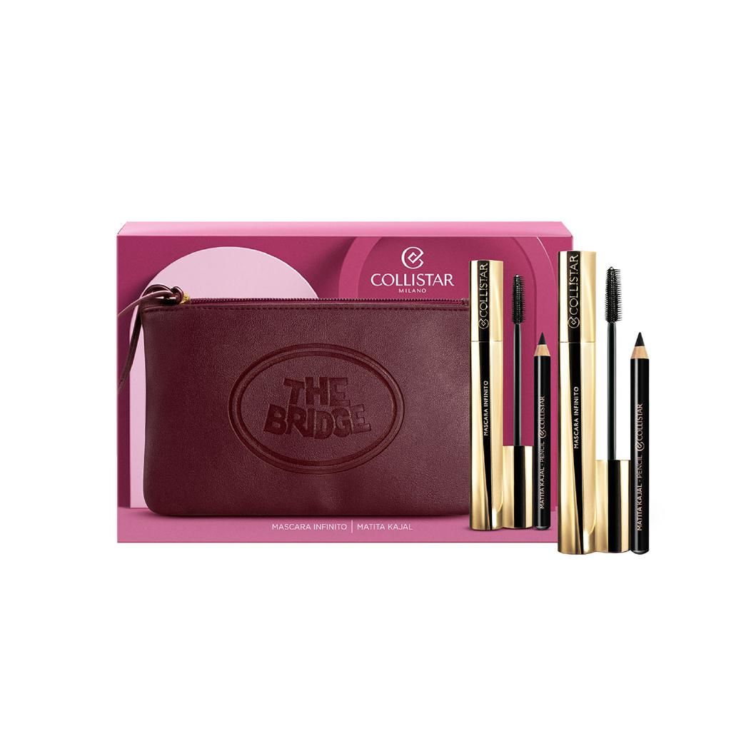 80172711666179809 Zestaw Infinito Mascara tusz do rzęs Extra Nero 11ml + Kajal Pencil kredka do oczu Black 0.8g + The Bridge burgundowa kosmetyczka - obrazek 1