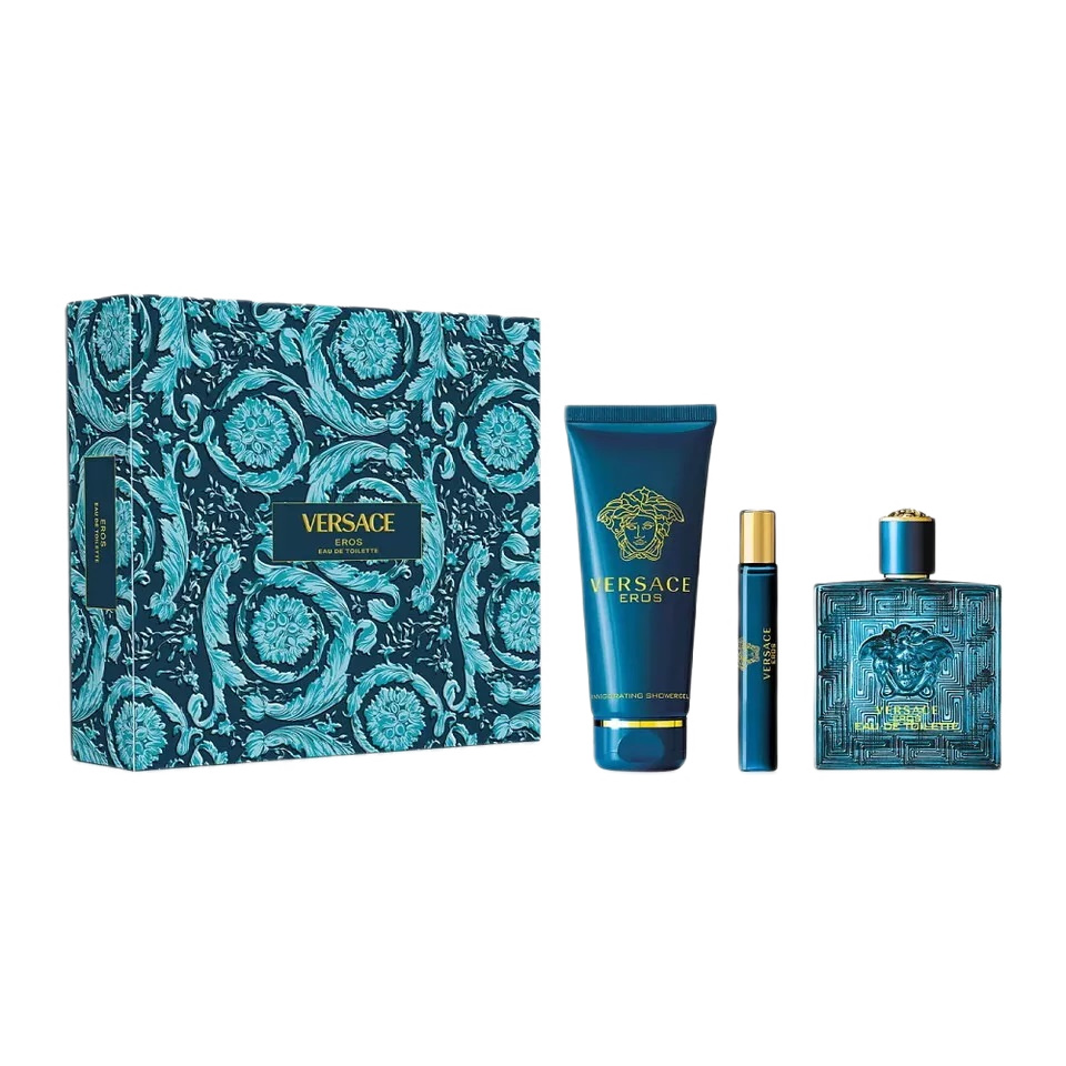 8019571730115731 Eros zestaw woda toaletowa spray 100ml + woda toaletowa spray 10ml + żel pod prysznic 150ml - obrazek 1