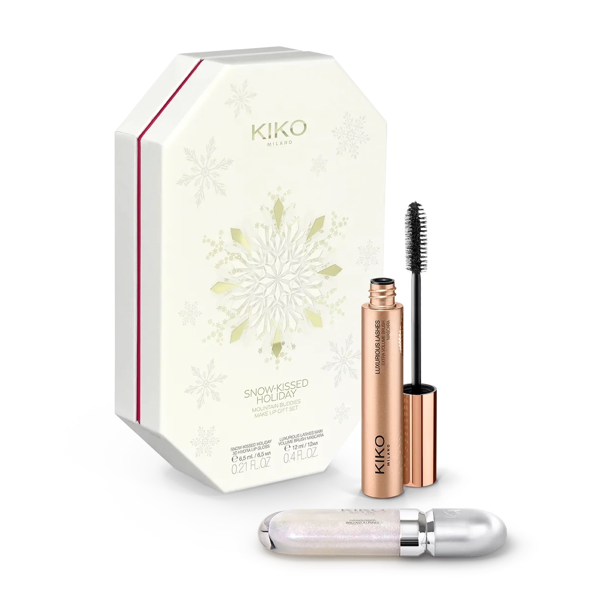 80372111759942128 Snow-Kissed Holiday Mountain Buddies Make Up Gift Set zestaw błyszczyk do ust 6.5ml + zwiększający objętość tusz do rzęs 12ml - obrazek 1