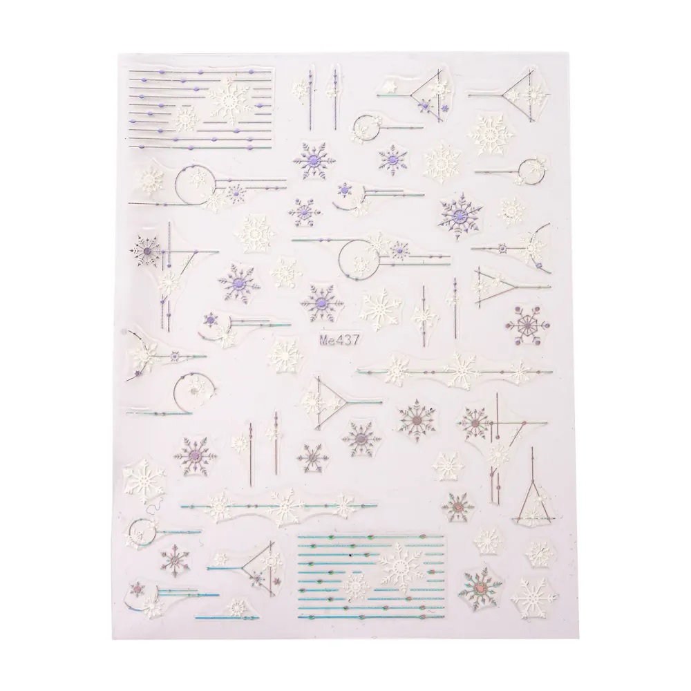 80513471740742256 Holo Christmas holograficzne zimowe naklejki na paznokcie - obrazek 1
