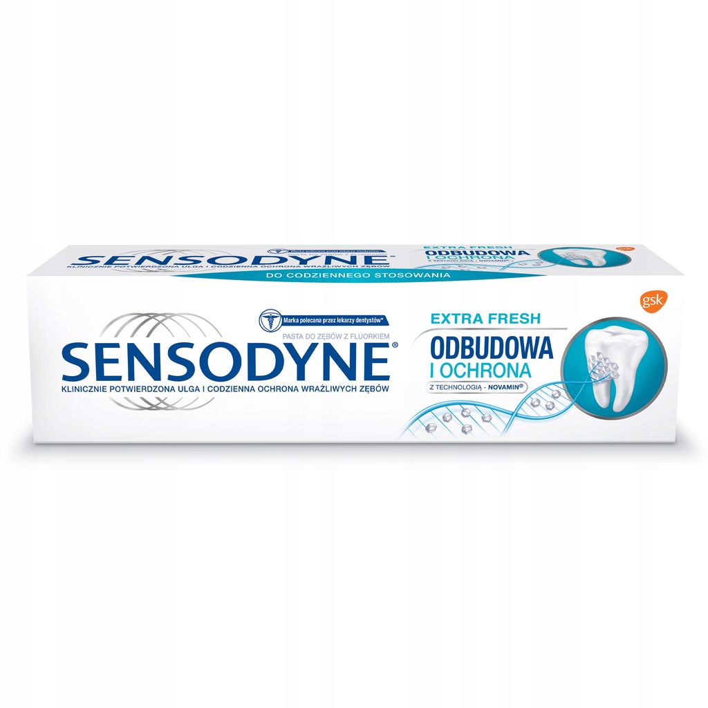 80702501672752793 Odbudowa i Ochrona Extra Fresh pasta do zębów z fluorkiem 75ml - obrazek 1