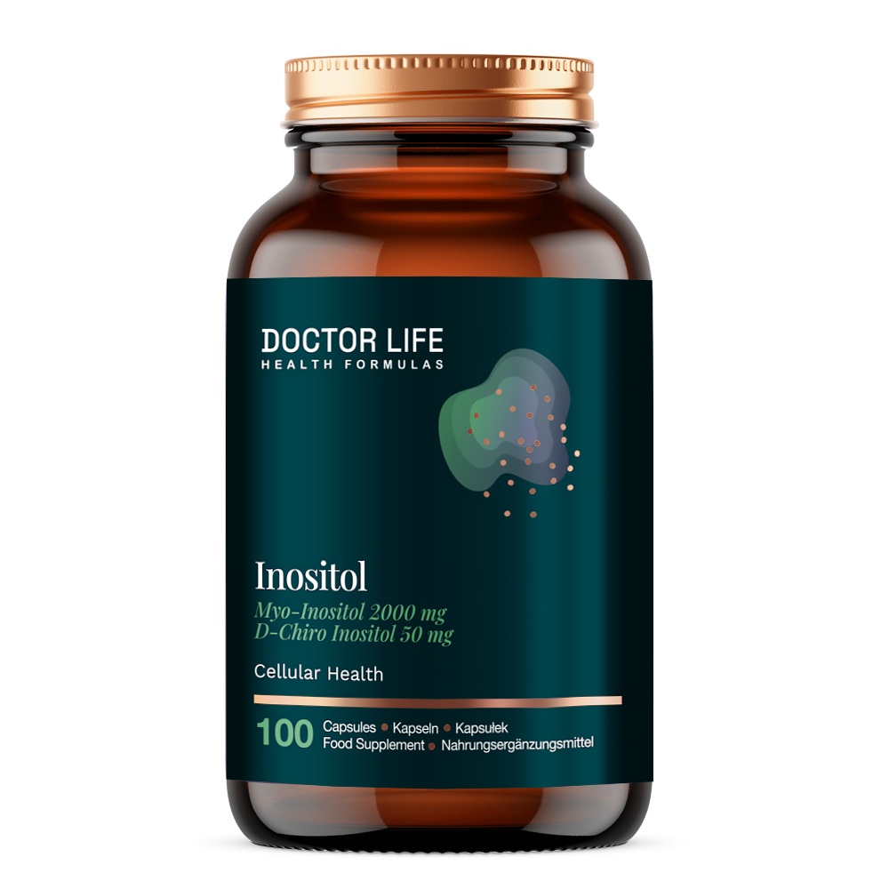 80936521751017364 Inositol z Myo-Inozytolem i D-Chiro Inozytolem suplement diety 100 kapsułek - obrazek 1