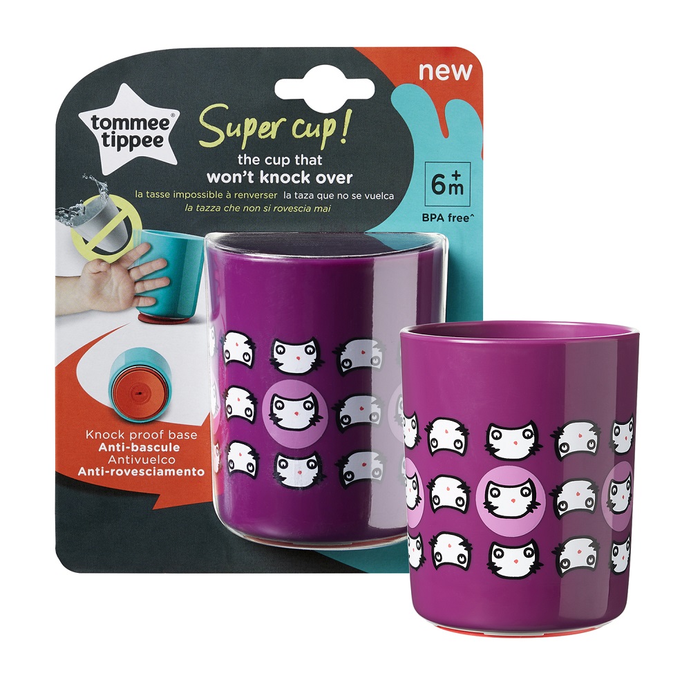 8103681663315745 Super Cup kubek z przyczepną podstawą 6m+ Fioletowy 190ml - obrazek 1