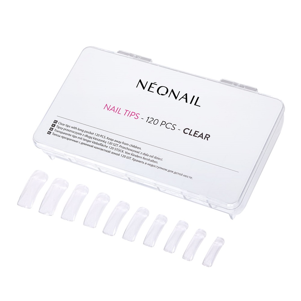 81529231614337338 Nail Tips przezroczyste tipsy z długą kieszonką 120szt - obrazek 1