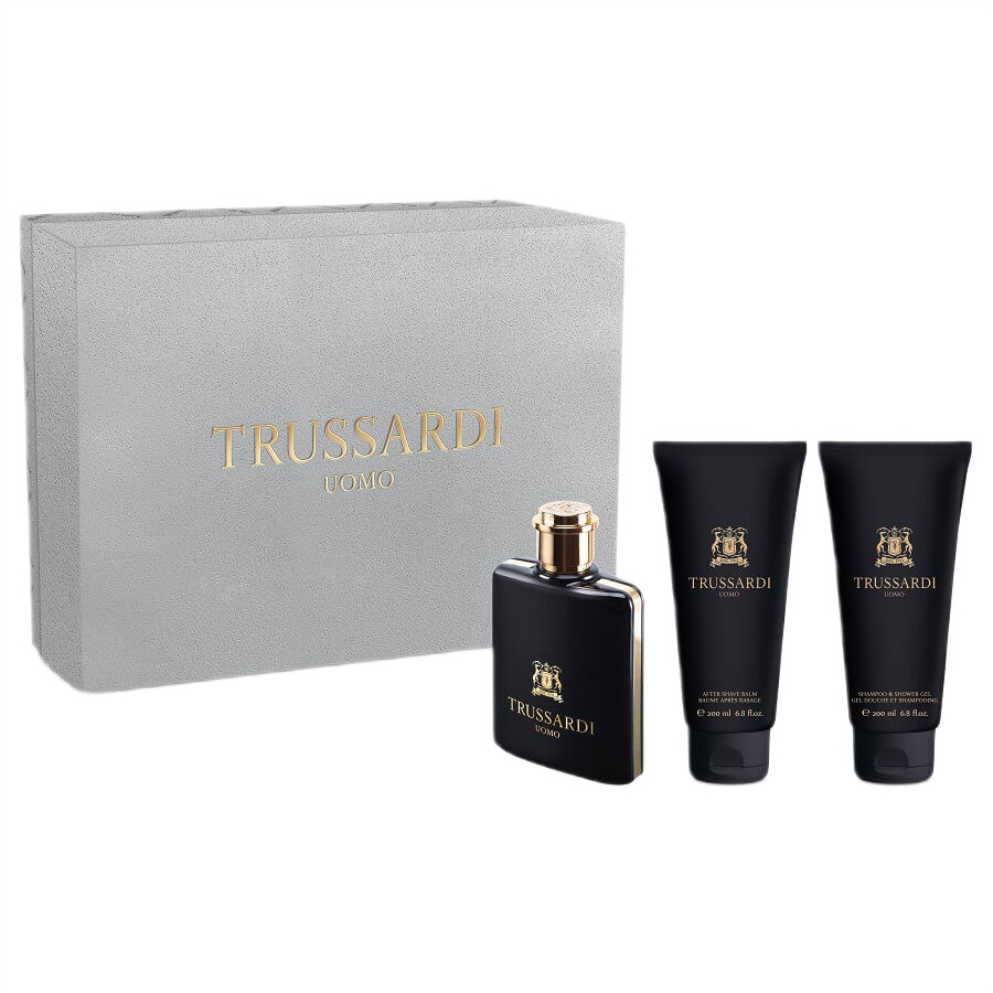 81554011757399593 Uomo zestaw woda toaletowa spray 100ml + balsam po goleniu 200ml + żel pod prysznic 200ml - obrazek 1