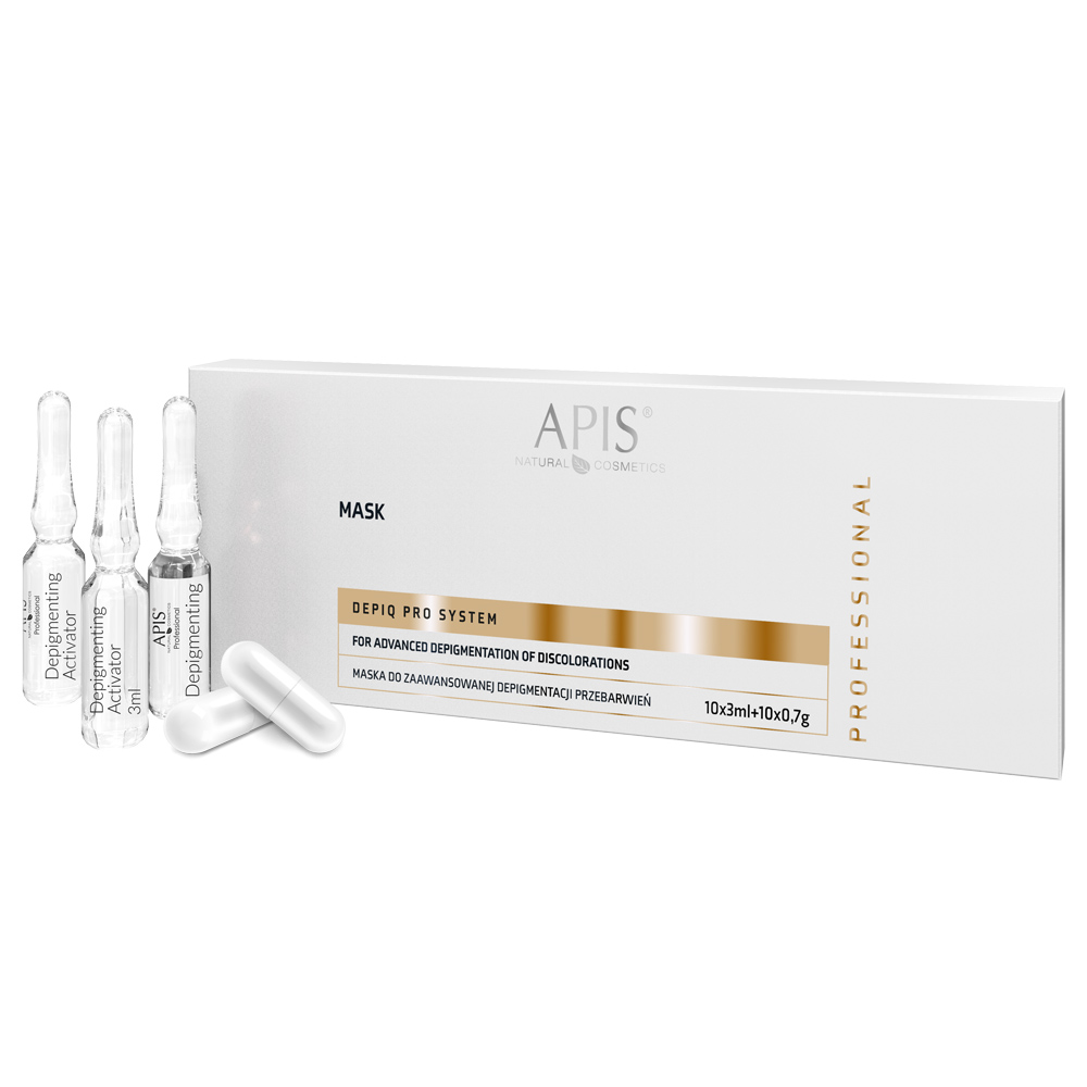81835871709208004 Depiq Pro System maska do zaawansowanej depigmentacji przebarwień 10x3ml + 10x0.7g - obrazek 1