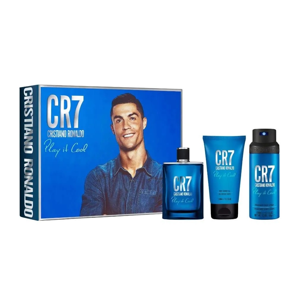 81888121761020226 CR7 Play it Cool zestaw woda toaletowa spray 100ml + żel pod prysznic 150ml + dezodorant spray 150ml - obrazek 1