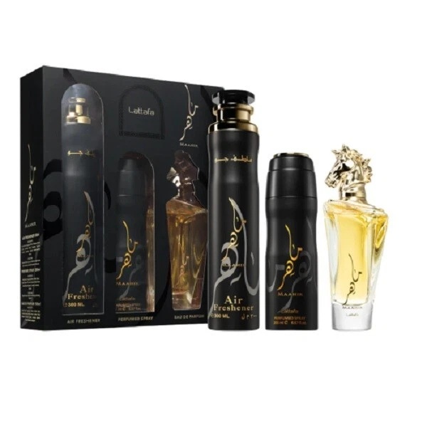 8190621753269042 Maahir zestaw woda perfumowana spray 100ml + dezodorant spray 200ml + odświeżacz powietrza 300ml - obrazek 1