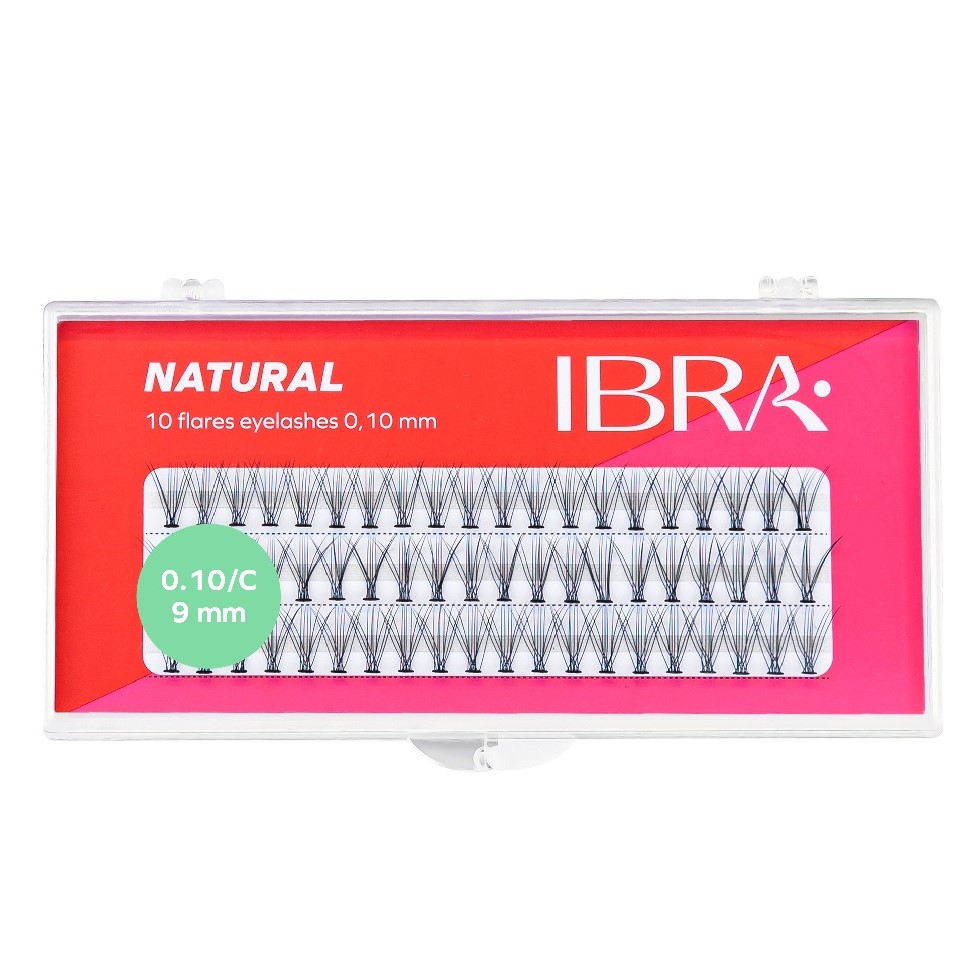 super natural Kępki sztucznych rzęs Natural Knot-Free 0.10 C-9mm - obrazek 1