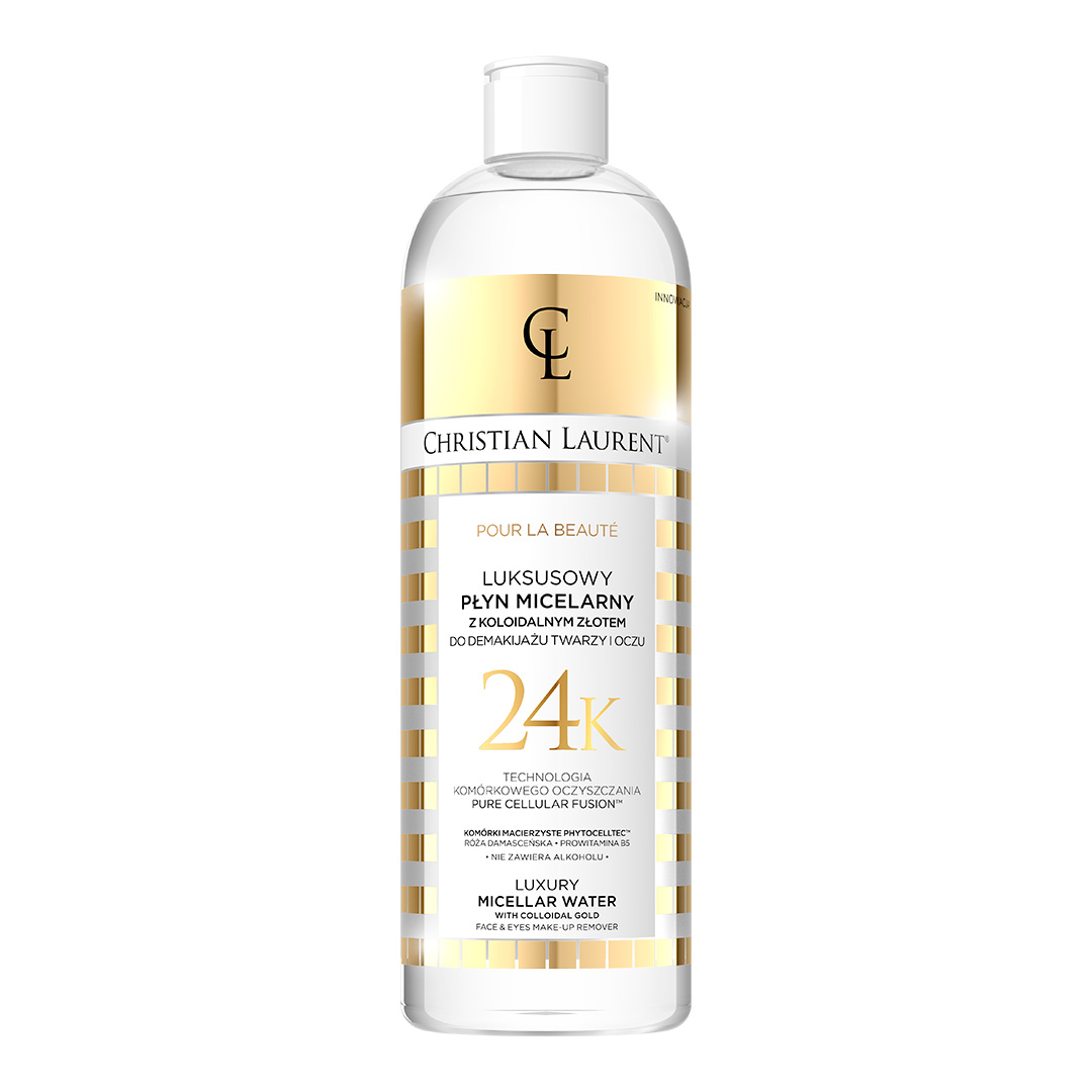 82058821652866933 Pour La Beaute luksusowy płyn micelarny z koloidalnym złotem do demakijażu twarzy i oczu 500ml - obrazek 1