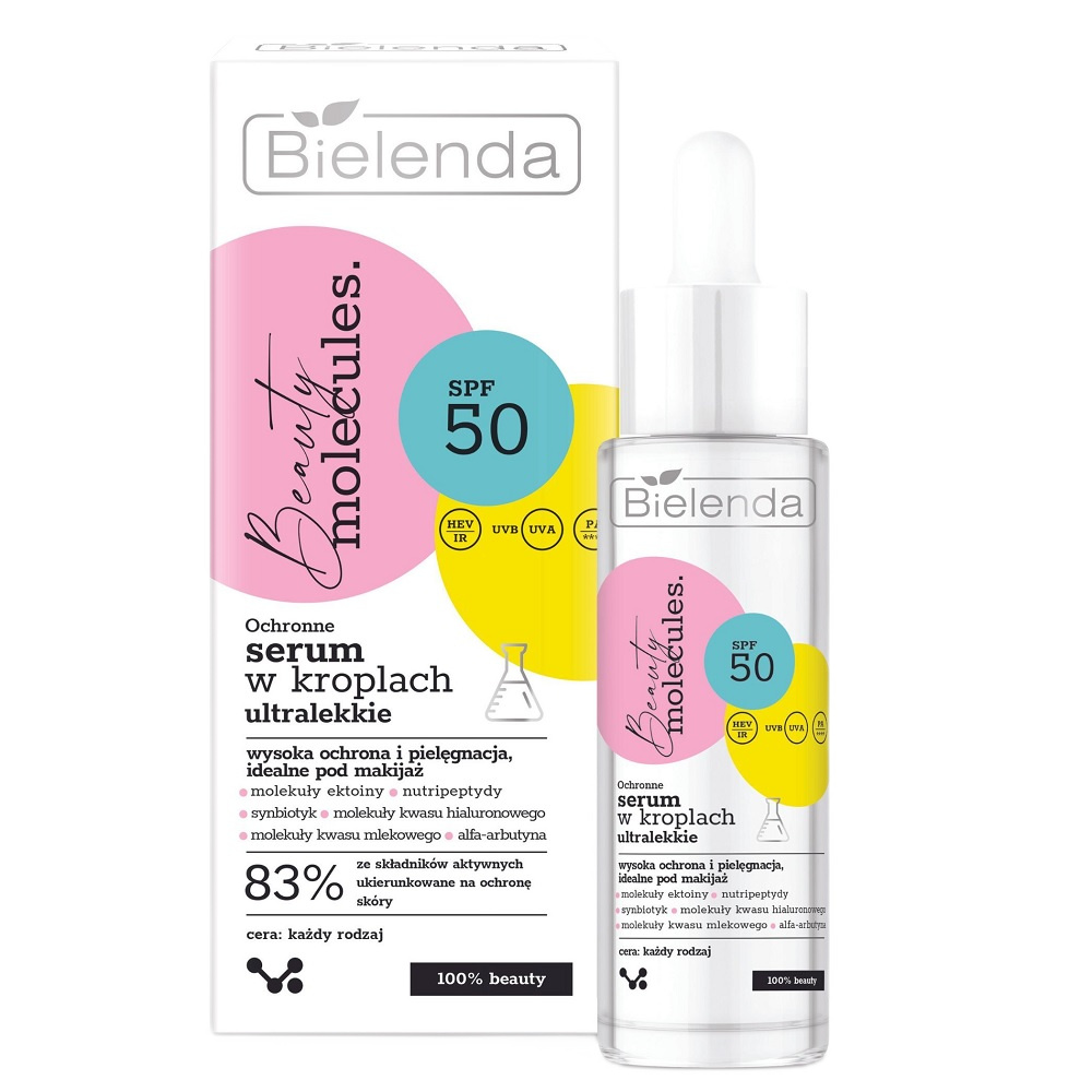 82184081715879393 Beauty Molecules ochronne ultralekkie serum w kroplach SPF50 30ml - obrazek 1