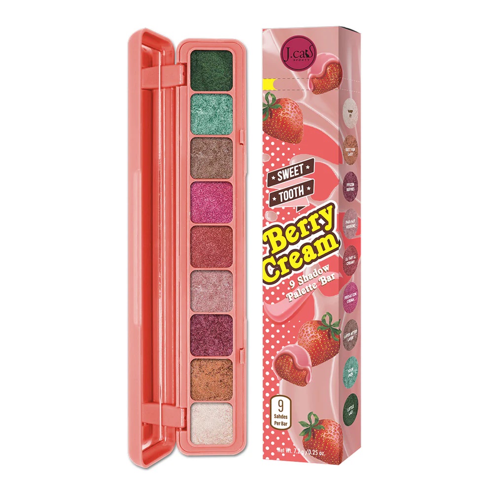 8224321750084550 Sweet Tooth 9 Shadow Palette Bar paleta cieni do oczu 101 Berry Cream 7.2g - obrazek 1