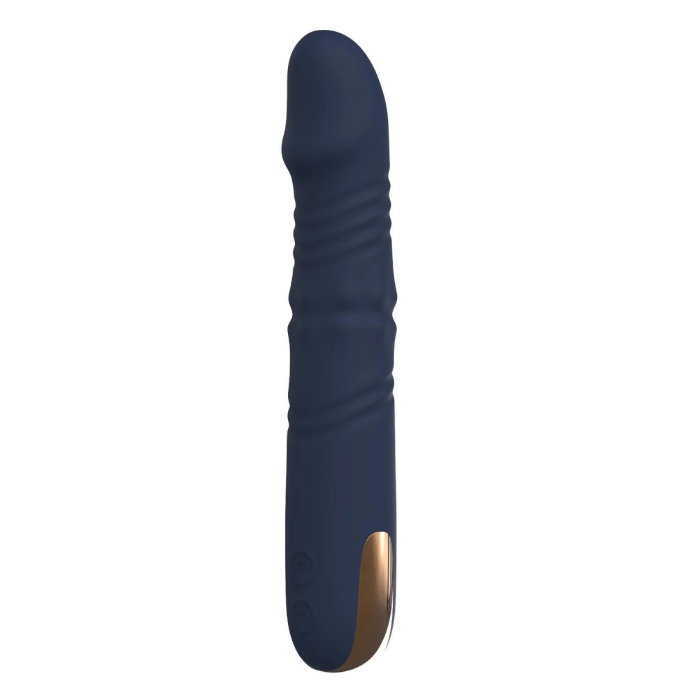 82390391751372480 Goddess Collection Afrodite wibrator z funkcją ruchu góra-dół i obracającymi się kuleczkami Granatowy - obrazek 1