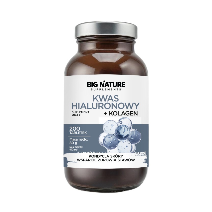 82542991763625344 Kwas hialuronowy + Kolagen suplement diety 200 tabletek - obrazek 1