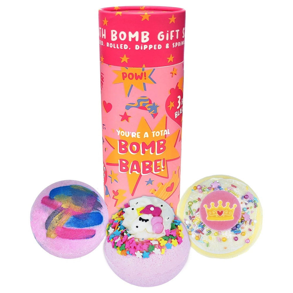 82625251731668488 You're a Total Bomb Babe tuba upominkowa z kulami do kąpieli 3szt - obrazek 1