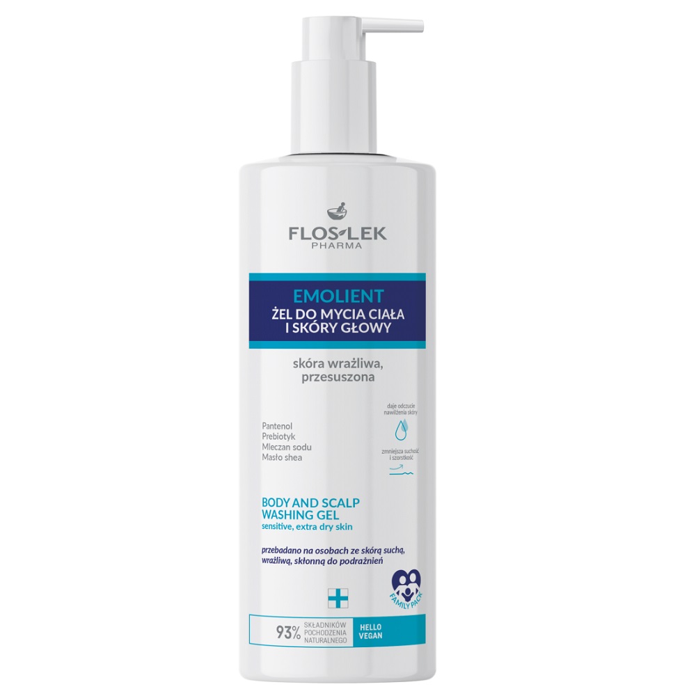 82836161713847148 Emolient żel do mycia ciała i skóry głowy 400ml - obrazek 1