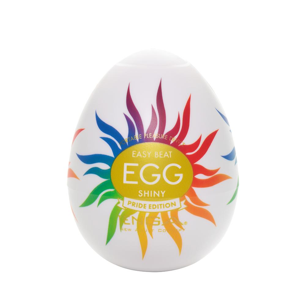 82849711630920368 Egg Shiny Pride Edition jednorazowy masturbator w kształcie jajka - obrazek 1