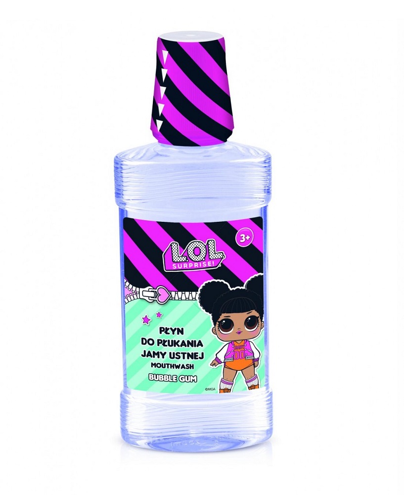 82891551634296707 Mouthwash 3+ płyn do płukania jamy ustnej Bubble Gum 250ml - obrazek 1