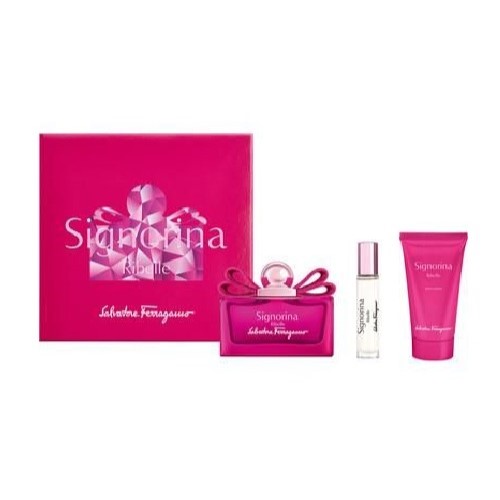 82906591741608450 Signorina Ribelle zestaw woda perfumowana spray 100ml + miniaturka wody perfumowanej 10ml + balsam do ciała 50ml - obrazek 1