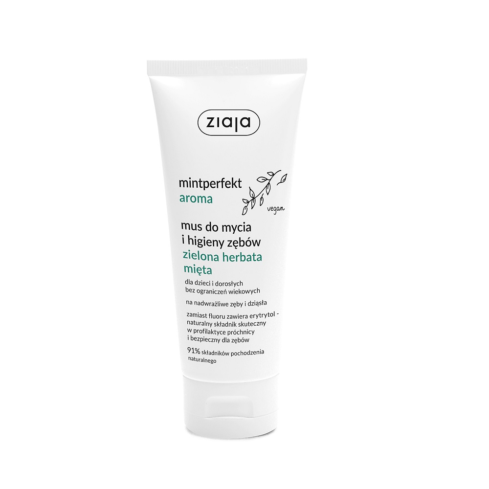 82919761644993725 Mintperfekt Aroma mus do mycia i higieny zębów Zielona Herbata Mięta 100ml - obrazek 1