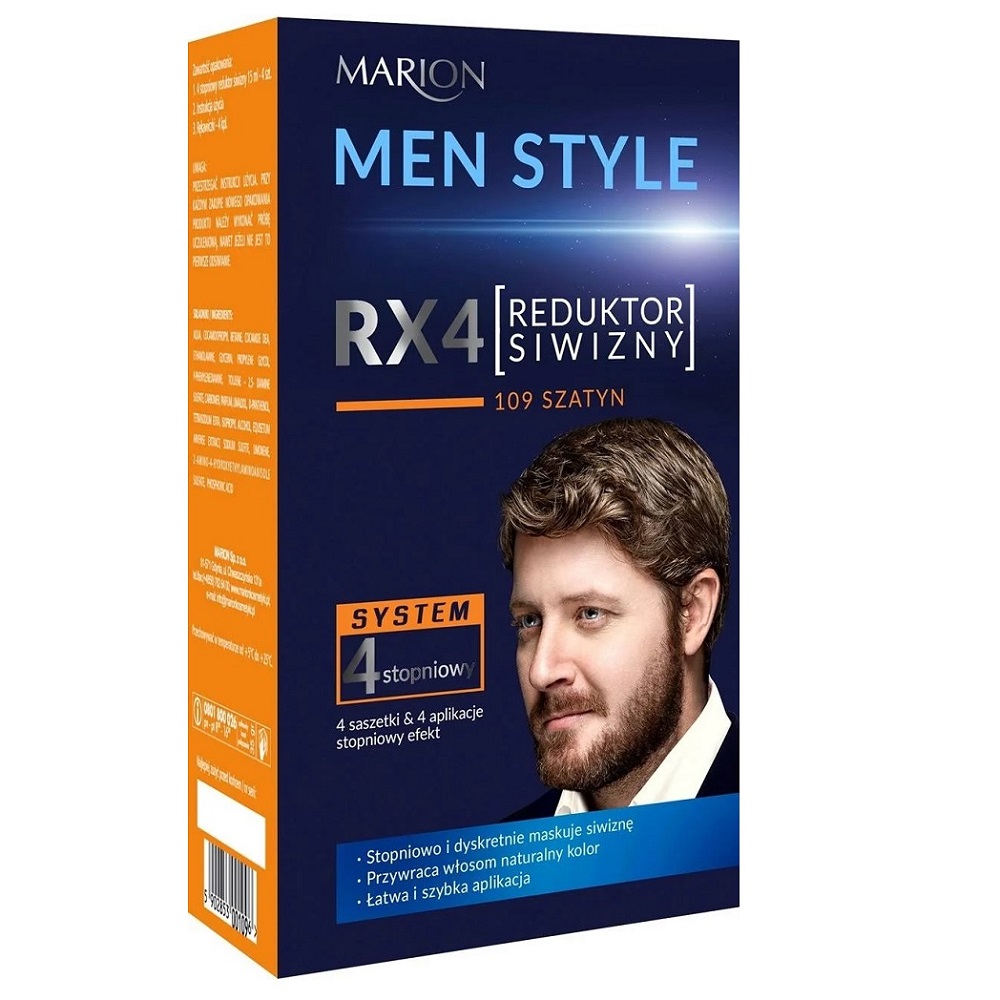82972331695369842 Men Style RX4 4 stopniowy reduktor siwizny 109 Szatyn 4x15ml - obrazek 1