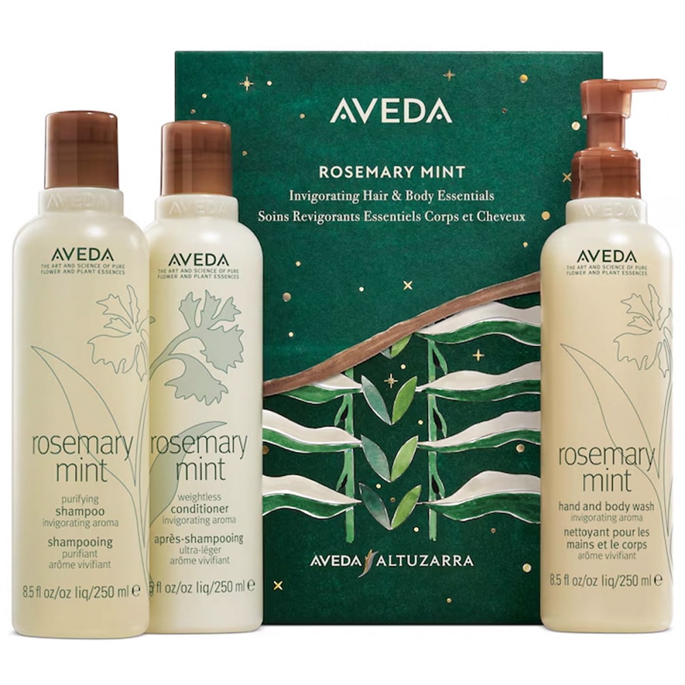 83247931730357558 Rosemary Mint zestaw szampon do włosów 250ml + odżywka do włosów 250ml + żel do mycia ciała i rąk 250ml - obrazek 1