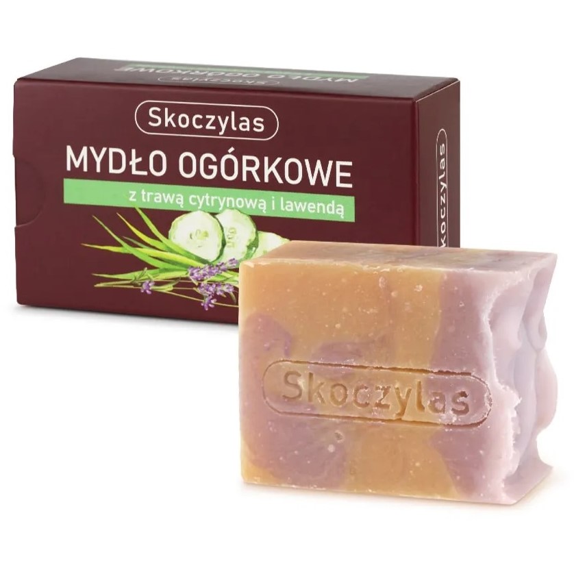 83422231742898465 Mydło ogórkowe z trawą cytrynową i lawendą 100g - obrazek 1