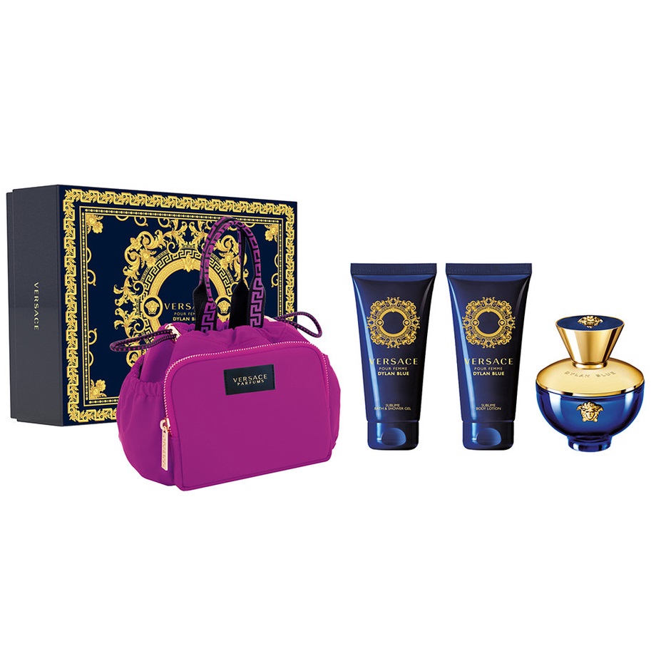 83444171738677487 Dylan Blue Pour Femme zestaw woda perfumowana spray 100ml + żel pod prysznic 100ml + balsam do ciała 100ml + torba kosmetyczna - obrazek 1