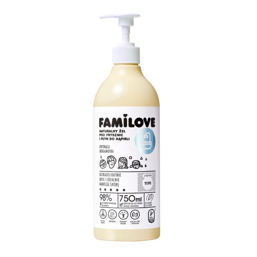 834481674744675 Familove żel pod prysznic i płyn do kąpieli Kwitnąca Bergamotka 750ml - obrazek 1