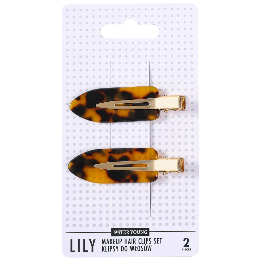 83476751756661366 Lily klipsy do włosów do makijażu Deep Leopard Print 2szt - obrazek 1