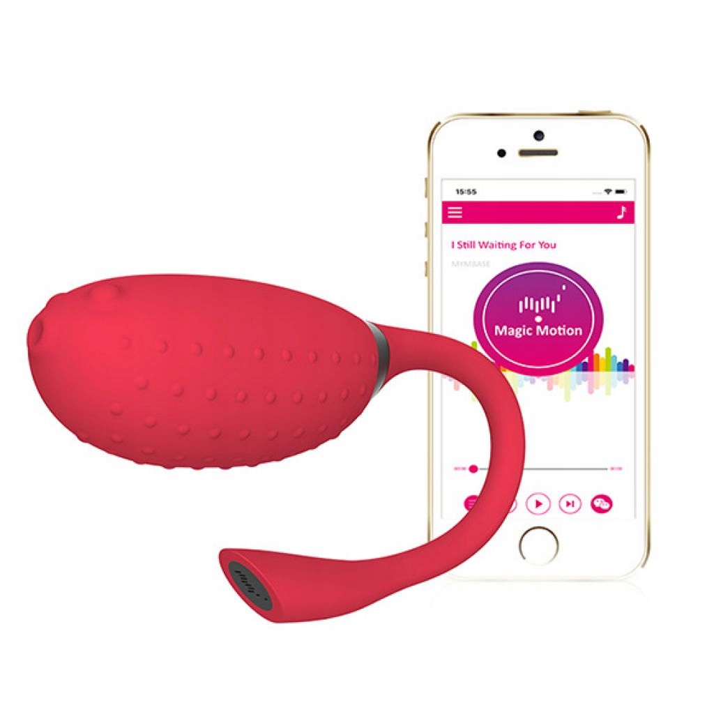 83538471645428050 Fugu Smart Wearable Vibrator wibrator typu jajko sterowany aplikacją Red - obrazek 1