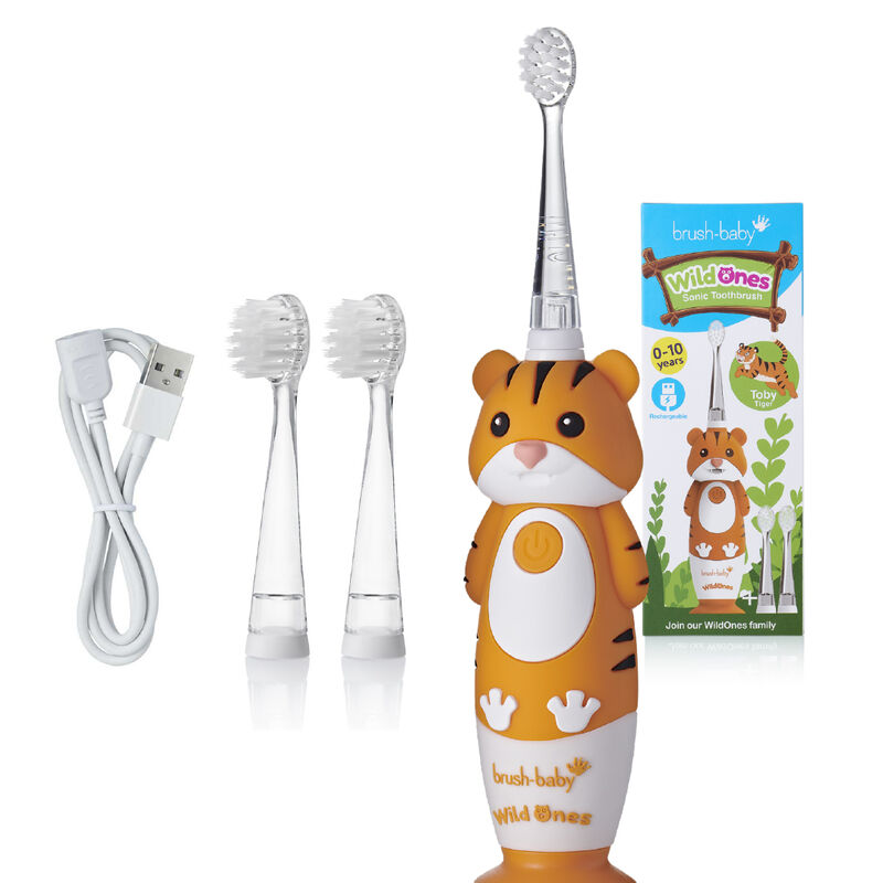 83693241720678986 WildOnes szczoteczka soniczna dla dzieci 0-10l Tiger - obrazek 1