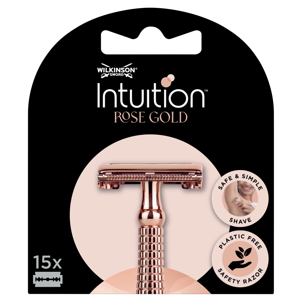 83849951776967002 Intuition Rose Gold potrójnie powlekane ostrza 15szt - obrazek 1