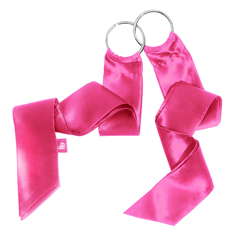 Intimate Lube - 250ml Luxury Silk Restraints jedwabiste wstążki do wiązania Pink - obrazek 1