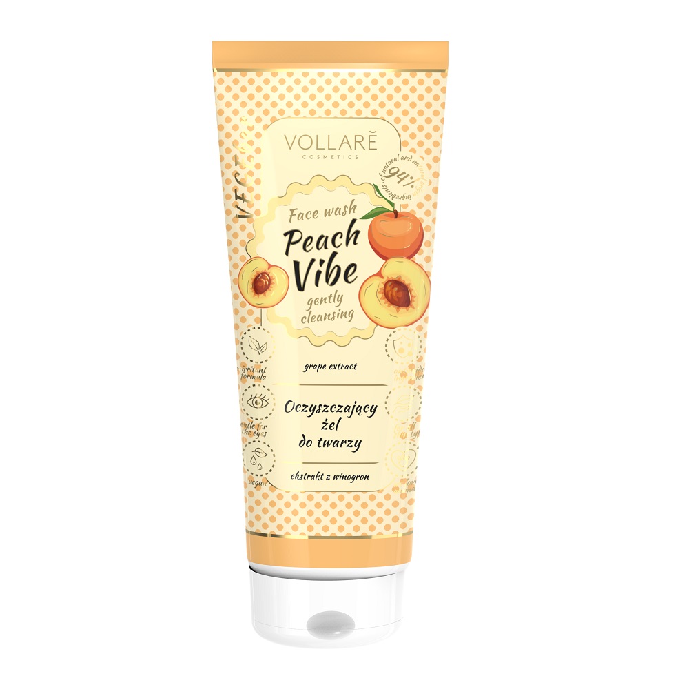 84055101642424395 VEGEbar Peach Vibe oczyszczający żel do mycia twarzy 150ml - obrazek 1