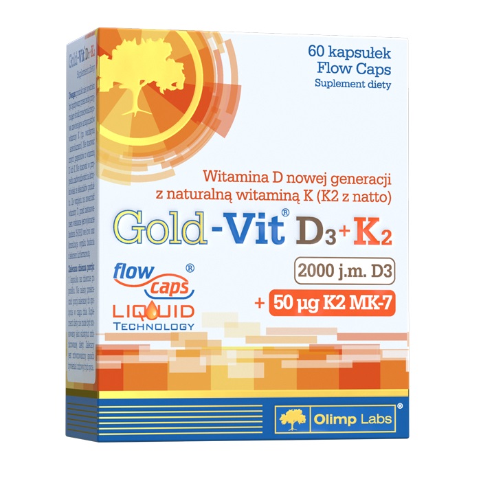 84114161743058147 Gold-Vit D3 2000 + K2 suplement diety 60 kapsułek - obrazek 1