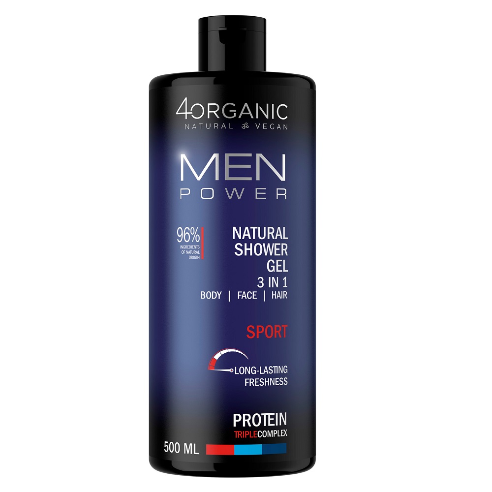84186961756961159 Men Power naturalny żel pod prysznic 3w1 Sport 500ml - obrazek 1