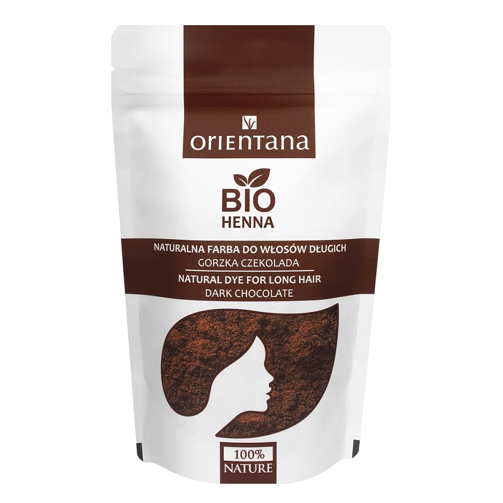 84386411773406445 Bio Henna naturalna farba do włosów długich Gorzka Czekolada 100g - obrazek 1