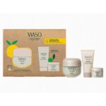 Waso Good Night Recovery zestaw Yuzu-C Beauty Sleeping Mask 50ml + Shikulime Gel-to-Oil Cleanser 30ml + Shikulime Mega Hydrating Moisturizer 15ml