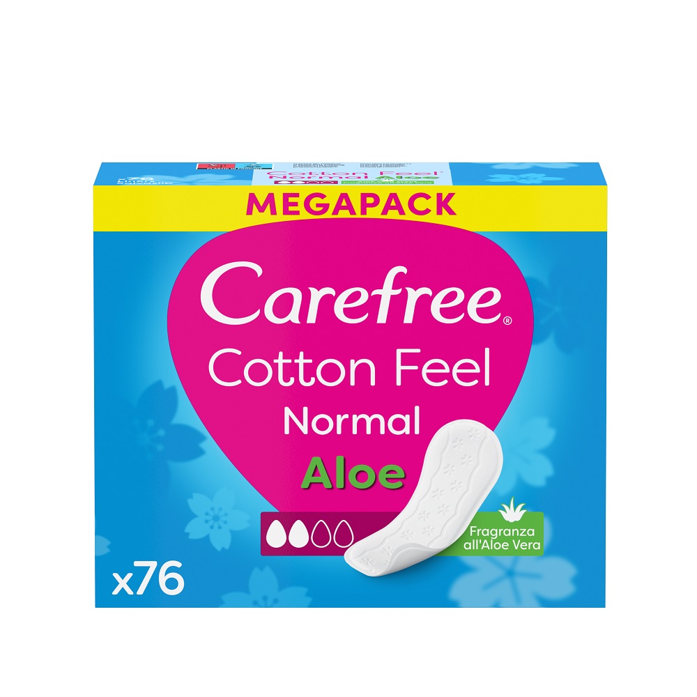 84453091732870382 Cotton Feel Normal wkładki higieniczne Aloe 76 sztuk - obrazek 1