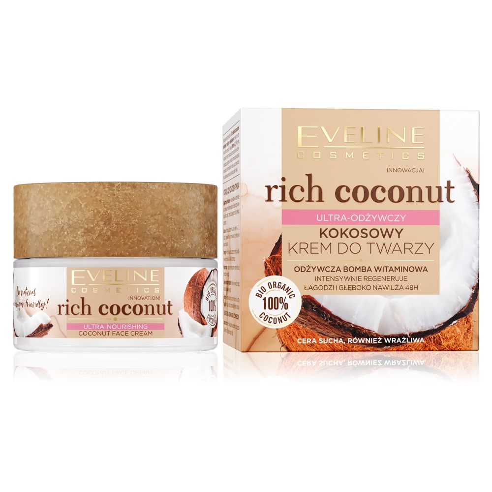 84470461646647512 Rich Coconut ultra-odżywczy kokosowy krem do twarzy 50ml - obrazek 1