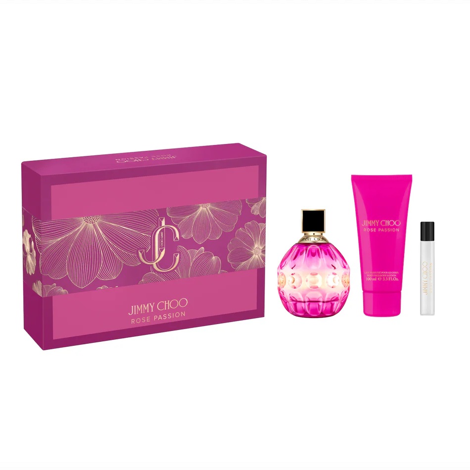 84477761761755423 Rose Passion zestaw woda perfumowana spray 100ml + miniatura wody perfumowanej 7.5ml + balsam do ciała 100ml - obrazek 1