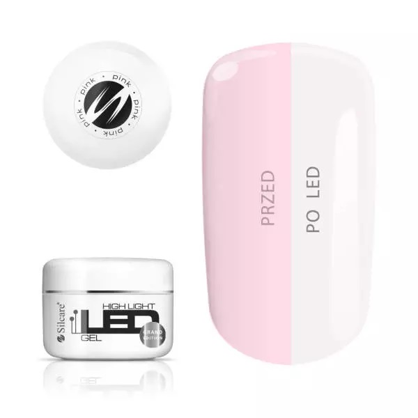 84554401663754729 High Light Led Gel średniogęsty jednofazowy żel do paznokci Pink 100g - obrazek 1