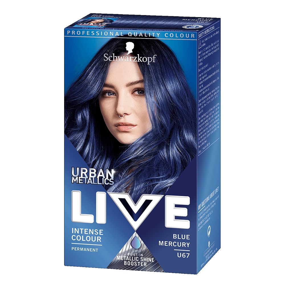 84854871614097653 Live Urban Metallic farba do włosów U67 Blue Mercury - obrazek 1