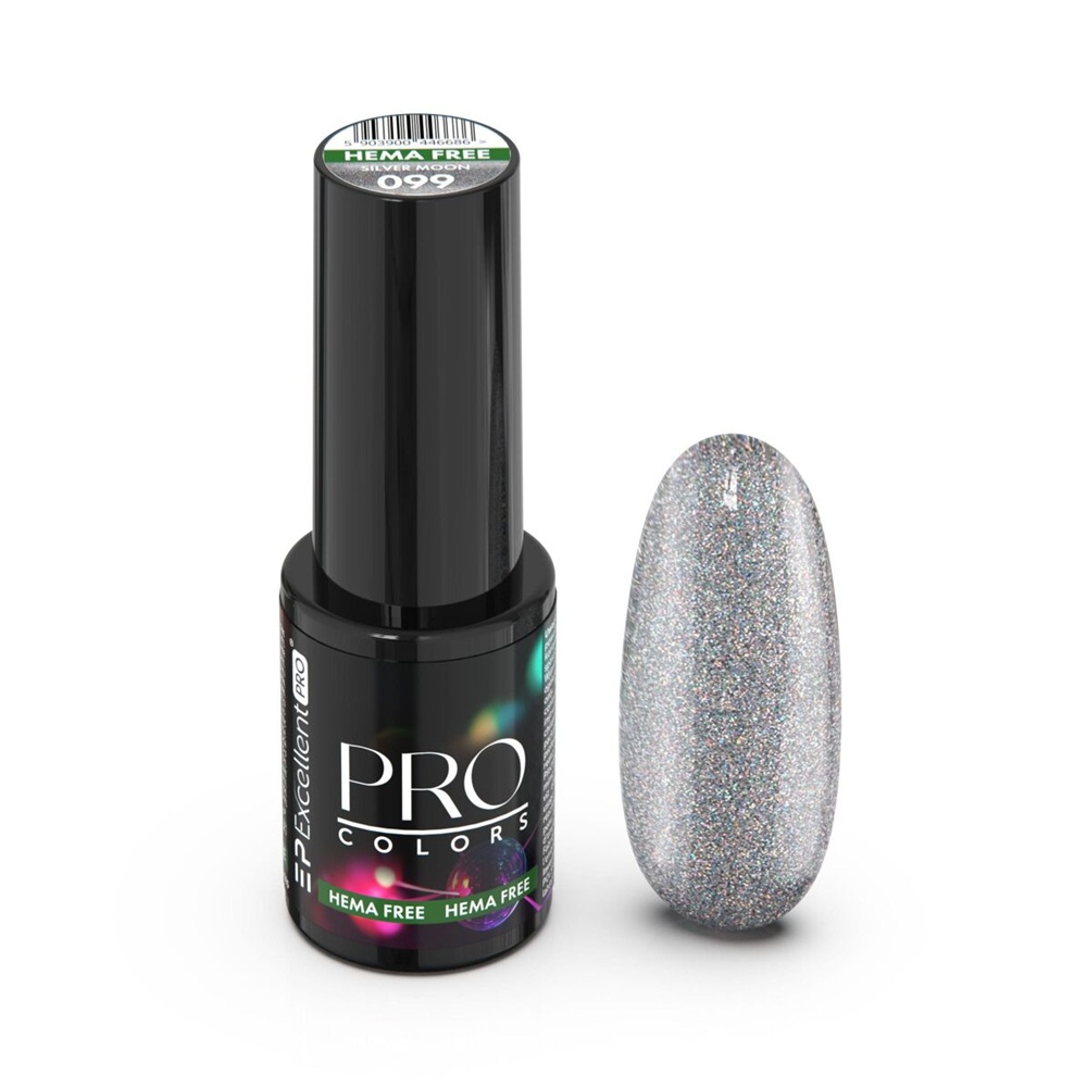 84912971766489823 Pro Colors Hema Free lakier hybrydowy 099 Silver Moon 7g - obrazek 1