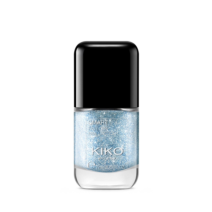 KM000000329316B Smart Nail Lacquer Biodegradable Glitter Edition szybkoschnący lakier do paznokci z biodegradowalnym brokatem 316 Acqua Blue 7ml - obrazek 1