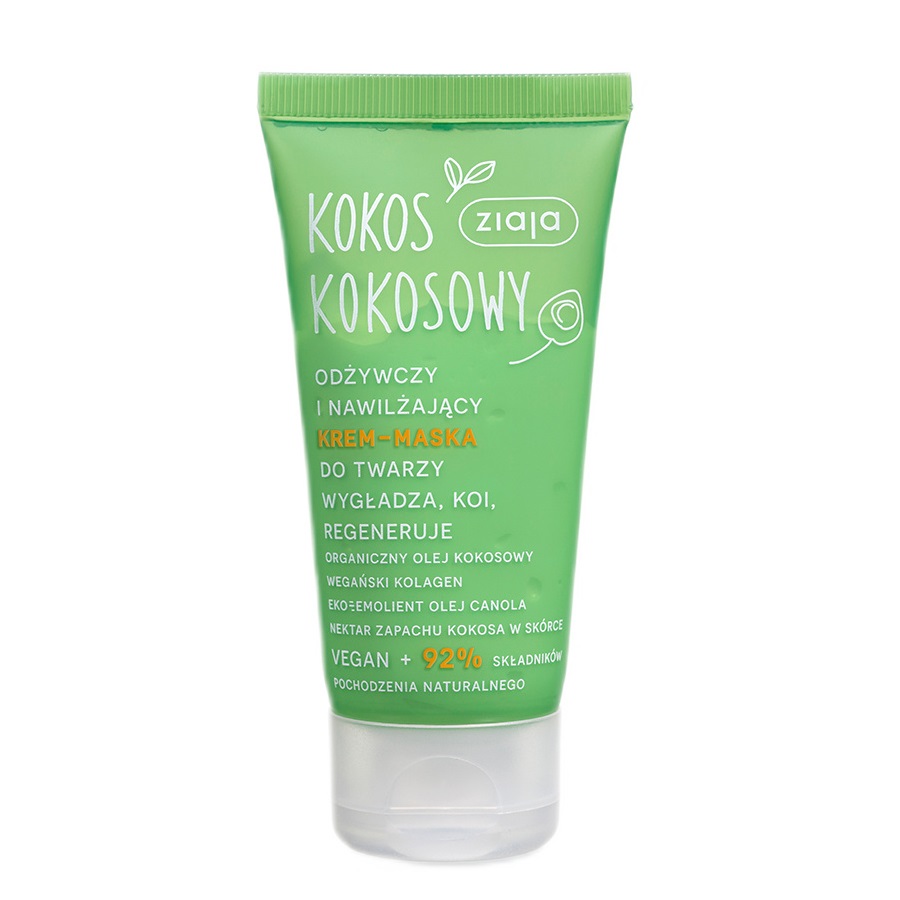 85165151719217127 Kokos Kokosowy odżywczy i nawilżający krem-maska do twarzy 50ml - obrazek 1