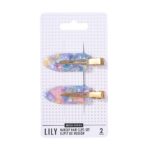 Lily klipsy do włosów do makijażu Pink Blue 2szt